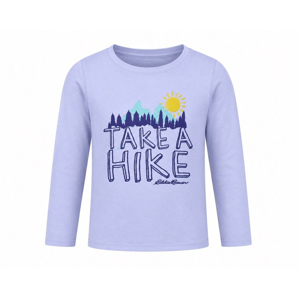 Eddie Bauer Kids‎ XXS 4 Take A Hike Graphic Long Sleeve Tee Shirt outdoor logo